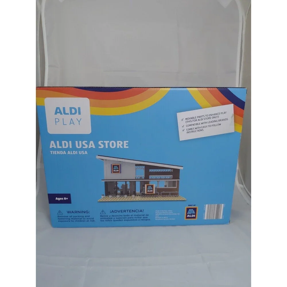ALDI PLAY ALDI USA Brick Build SUPERMARKET 552 BUILDING BLOCK STORE, brand New